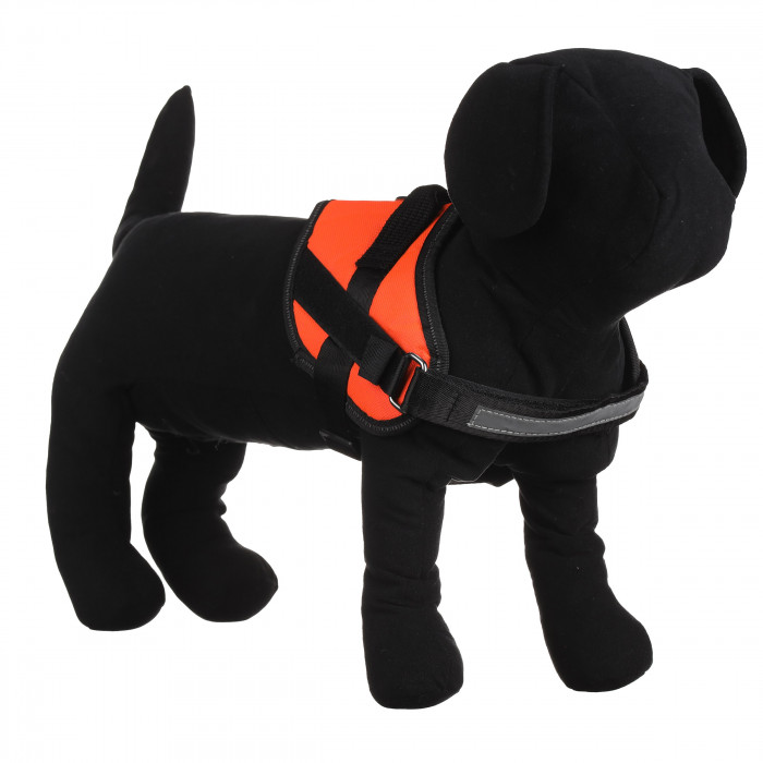 Регульована посилена шлея для котів та кішок Service Dog, помаранчева, розмір S