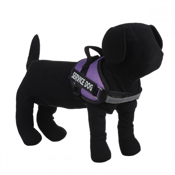 Регульована посилена шлея для собак Service Dog, фіолетова, розмір M