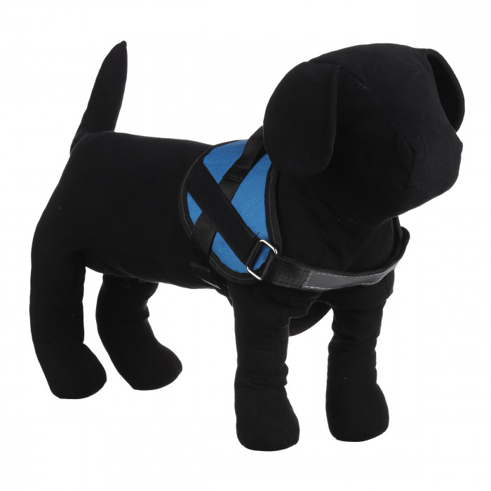 Регульована посилена шлея для котів та кішок Service Dog, синя, розмір 2XL