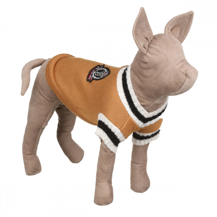 Осенний классический жилет для собак "V-вырез", горчичный, размер 5XL