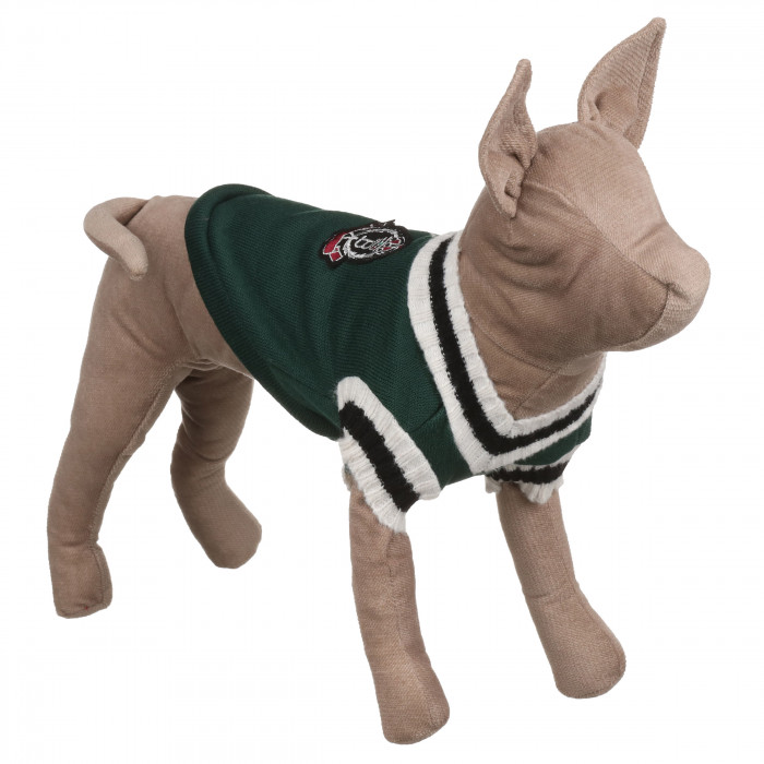 Осенний классический жилет для собак "V-вырез", зеленый, размер S