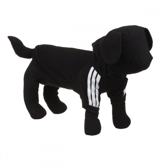 Осінньо-весняна однотонна толстовка для собак "Спорт", чорна, розмір M