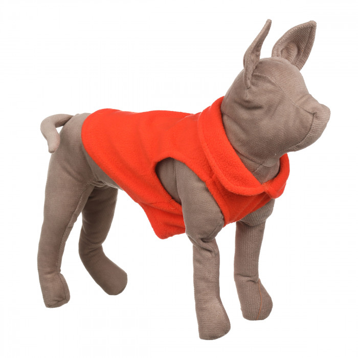 Осеннее-весенний жилет для котов и кошек с кольцом "Однотон", оранжевый, размер S