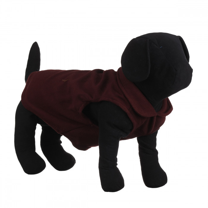 Осеннее-весенний жилет для собак с кольцом "Однотон", коричневый, размер S