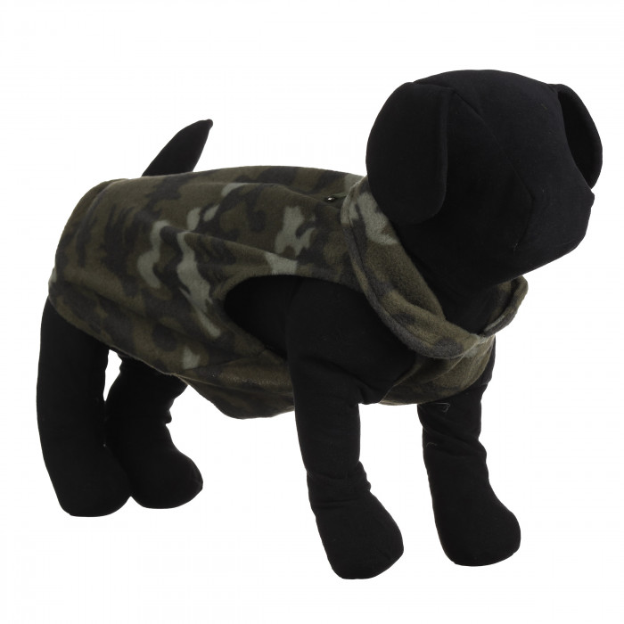 Осінньо-весняний жилет для котів та кішок з кільцем "Малюнок", хакі, розмір L