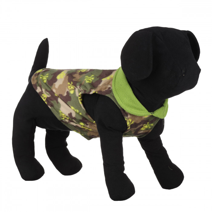 Осінньо-весняний жилет для собак з кільцем "Малюнок 2", хакі, розмір S