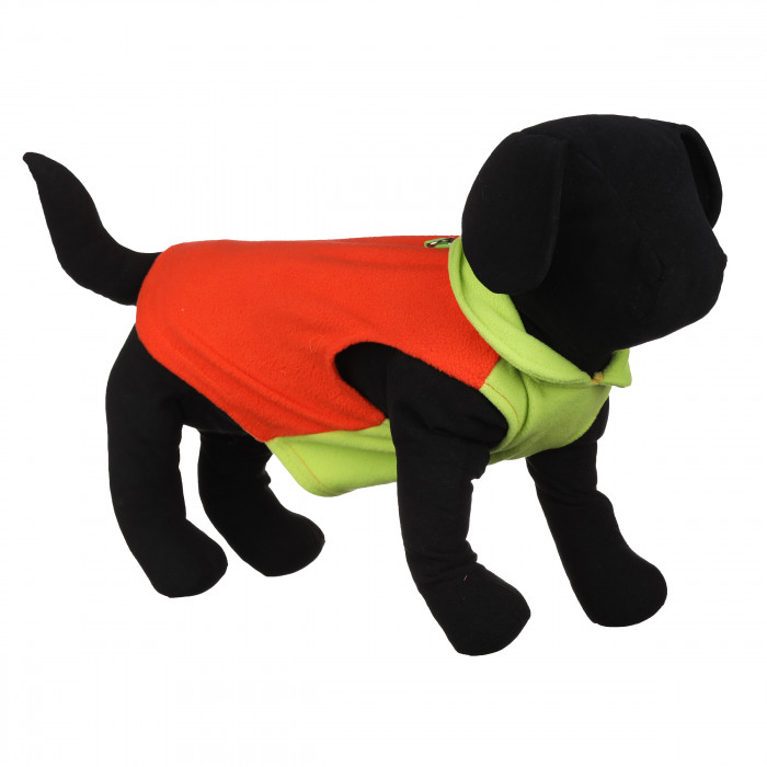 Осінньо-весняний жилет для собак з кільцем "Двоколірна", помаранчевий, розмір S