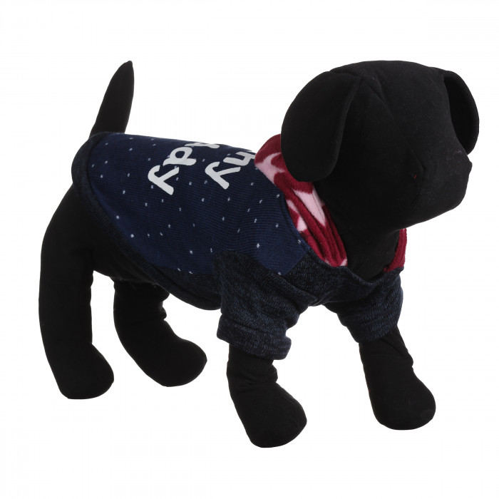 Тепле флісове худі для собак "Я люблю татка", синє, розмір S