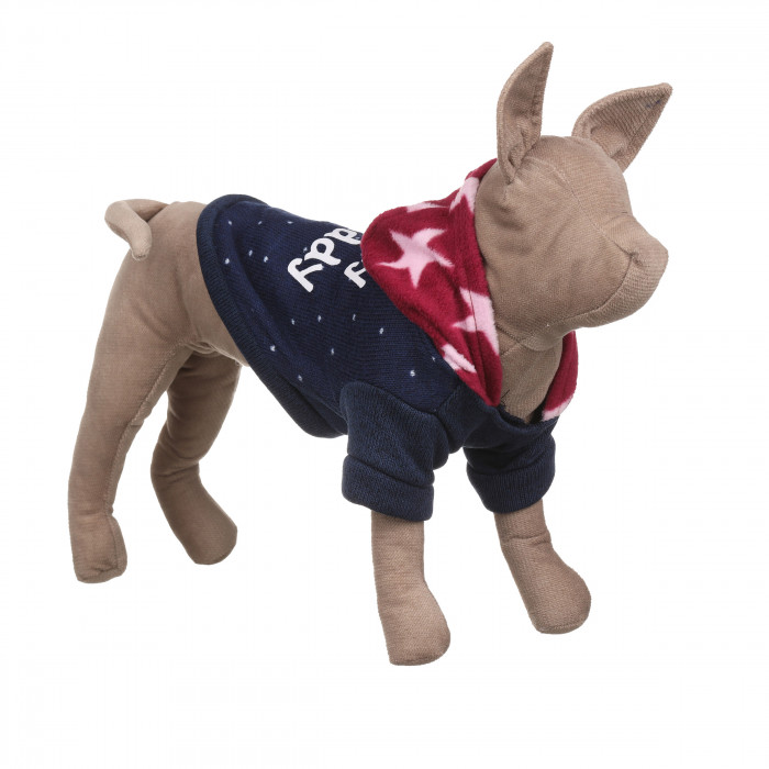 Тепле флісове худі для котів та кішок "Я люблю татка", синє, розмір S