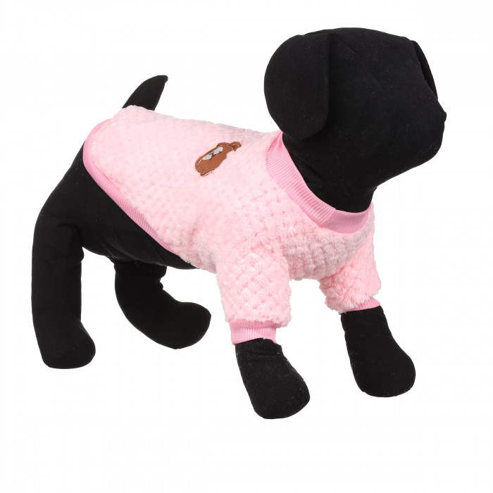 Осінньо-весняний в'язаний махровий светр для собак, рожевий, розмір XL