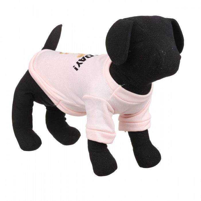 Демісезонний кроп-світшот для собак "Good Day", рожевий, розмір L