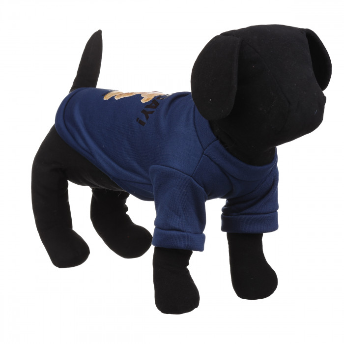 Демисезонный кроп-свитшот для собак "Good Day", синий, размер 2XL