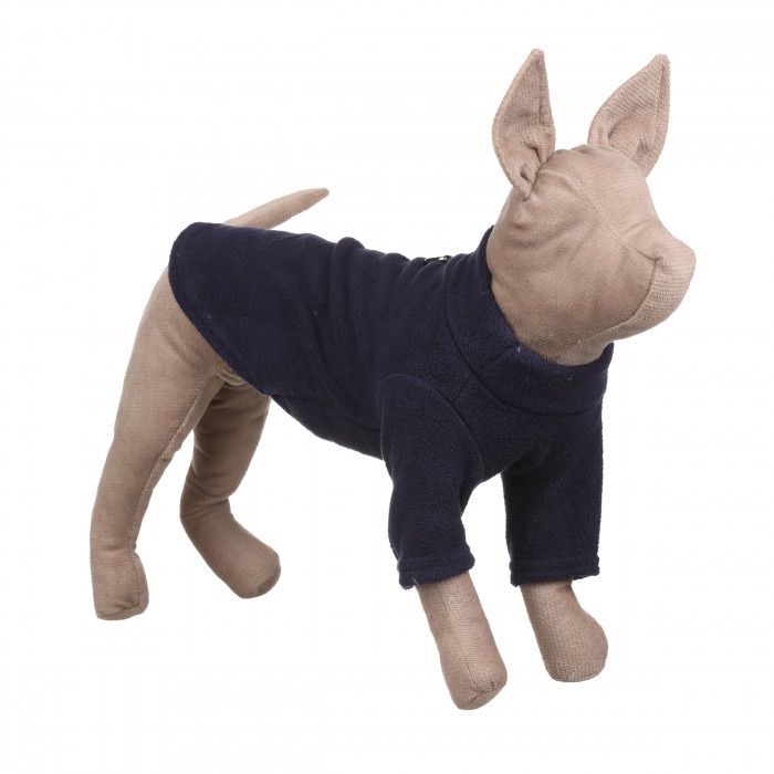 Демисезонная кофта для котов и кошек с кольцом для поводка, синяя, размер S