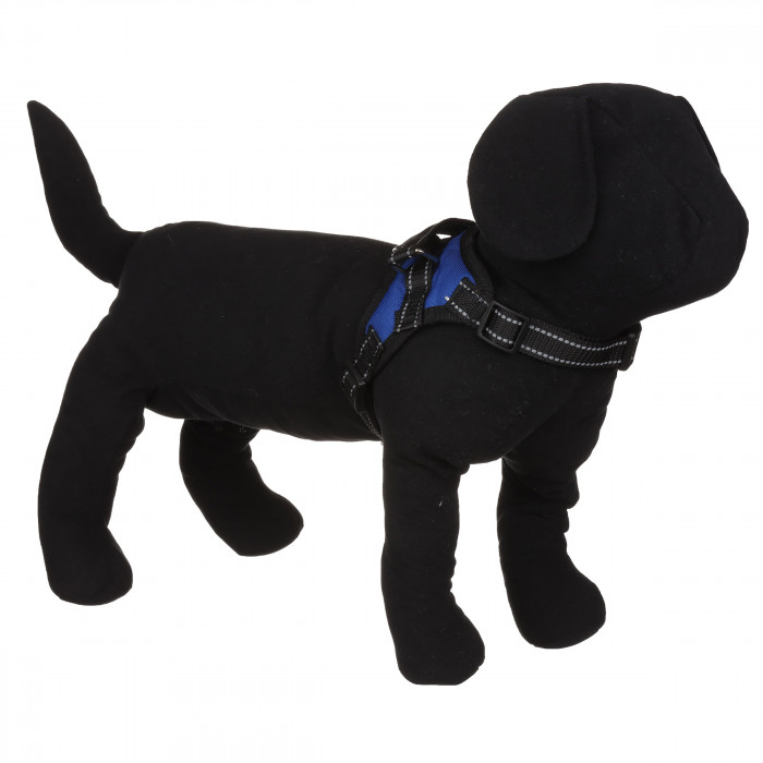 Світловідбивна шлейка для котів та кішок "Hunter", синя, розмір L