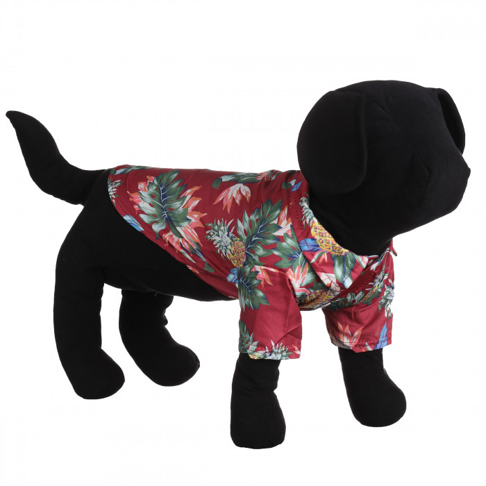 Літня гавайська сорочка для собак на море, червона, розмір 2XL