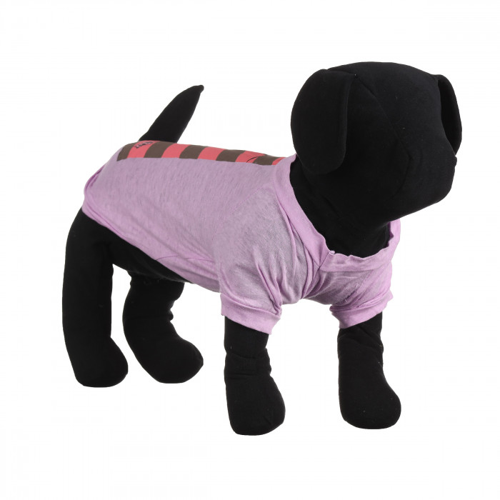 Літня футболка для собак "Краватка", фіолетова, розмір L