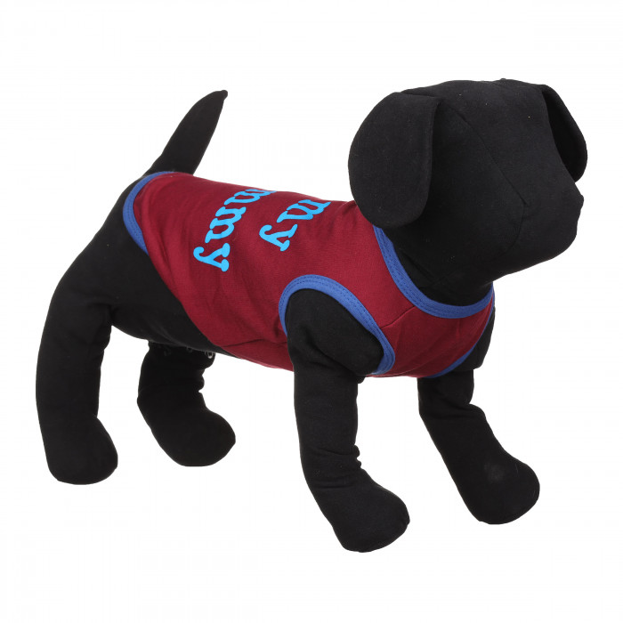 Тепла майка на флісі для собак "Я ЛЮБЛЮ СВОЮ МАМУ", бордова, розмір S