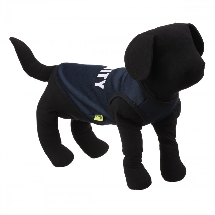 Тепла майка на флісі для собак "Security", чорна, розмір M