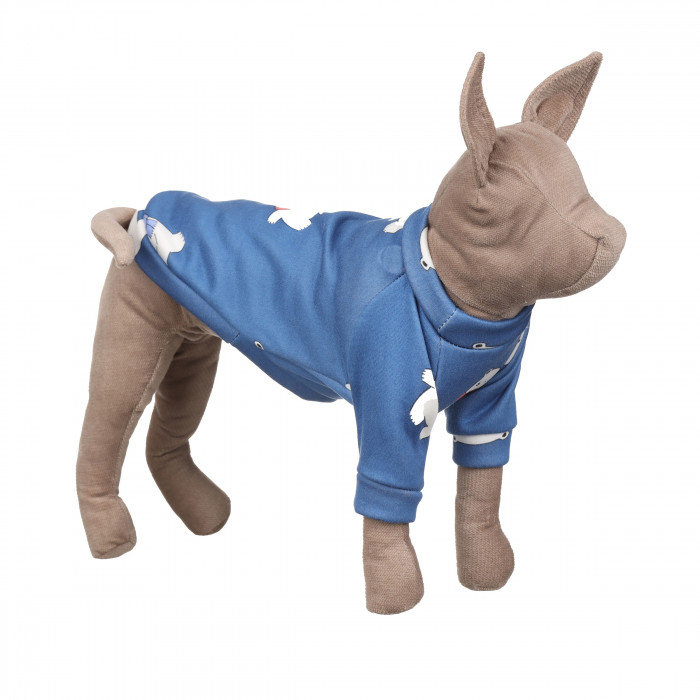 Осінньо-весняний пуловер для котів та кішок "Ведмеді 2", синій, розмір 2XL