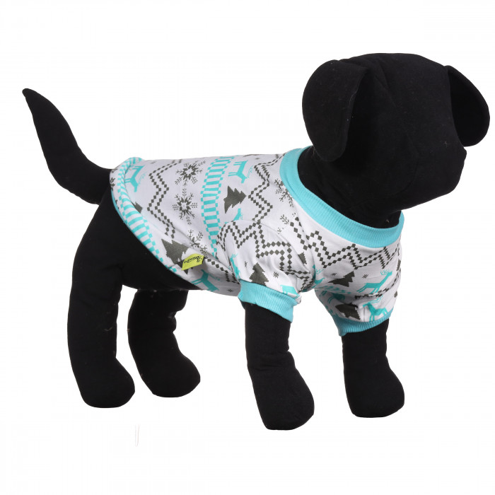 Демисезонный свитшот для собак "Узор", голубой, размер XS