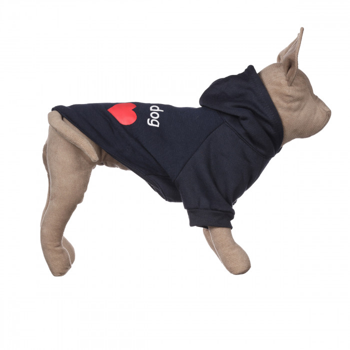 Осінньо-весняне худі для котів та кішок "Big Love", синє, розмір S