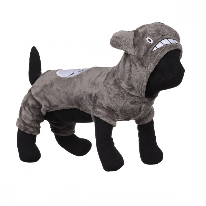 Демисезонный костюм комбинезон для собак Тоторо, серый, размер XS