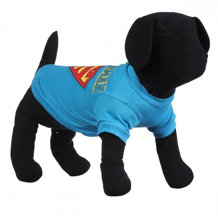 Летняя футболка для собак "Superman", синяя, размер XS