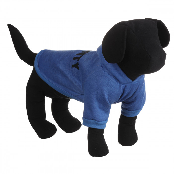 Осеннее-весеннее худи для собак "Security" с капюшоном, синее, размер M