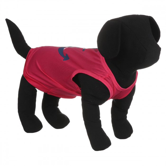 Літня майка з поліестеру для собак "Якір", червона, розмір XS