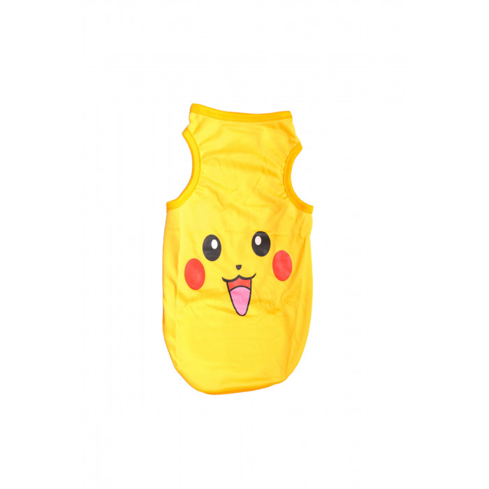 Летняя тонкая майка для собак "Пикачу", желтая, размер XS