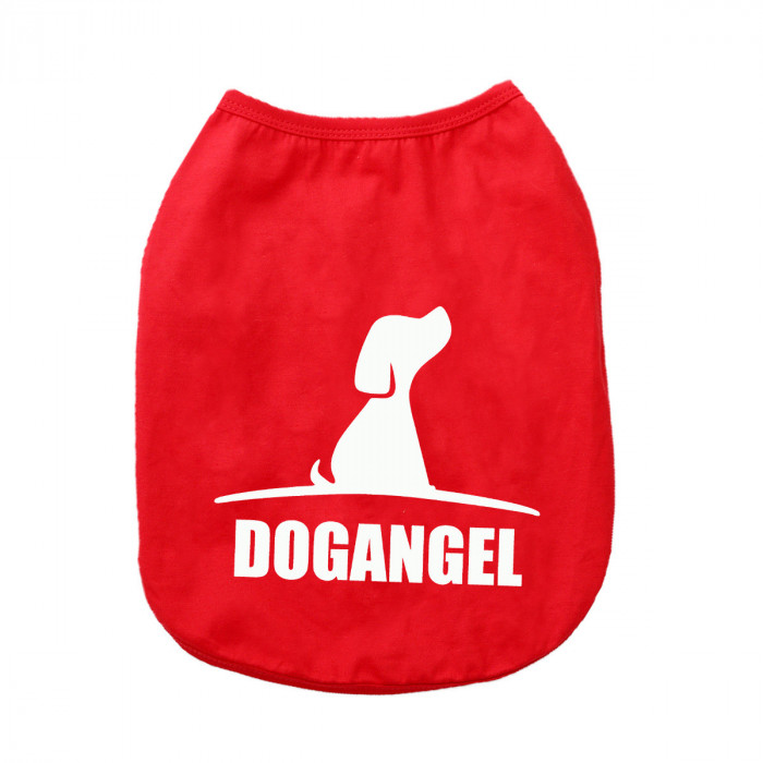 Летняя трикотажная майка для собак "Dog Angel", красная, размер S