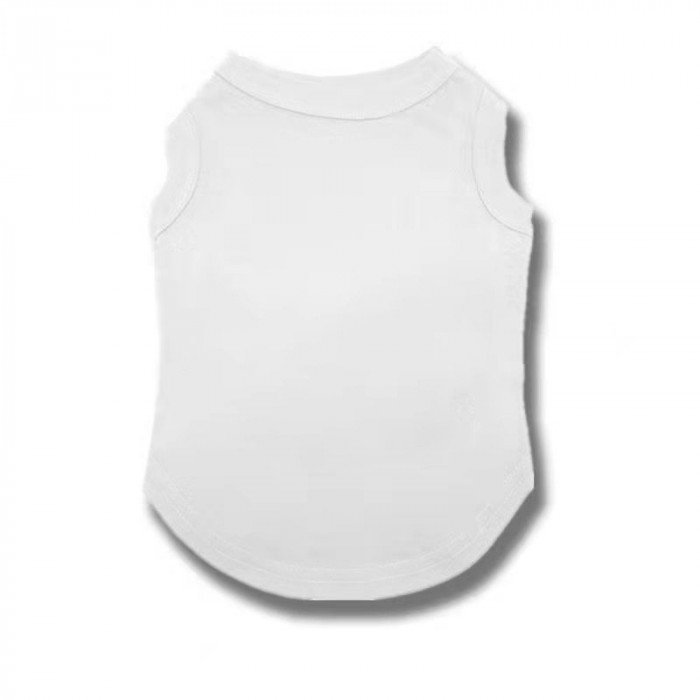 Літня трикотажна майка для собак "Однотон", біла, розмір M