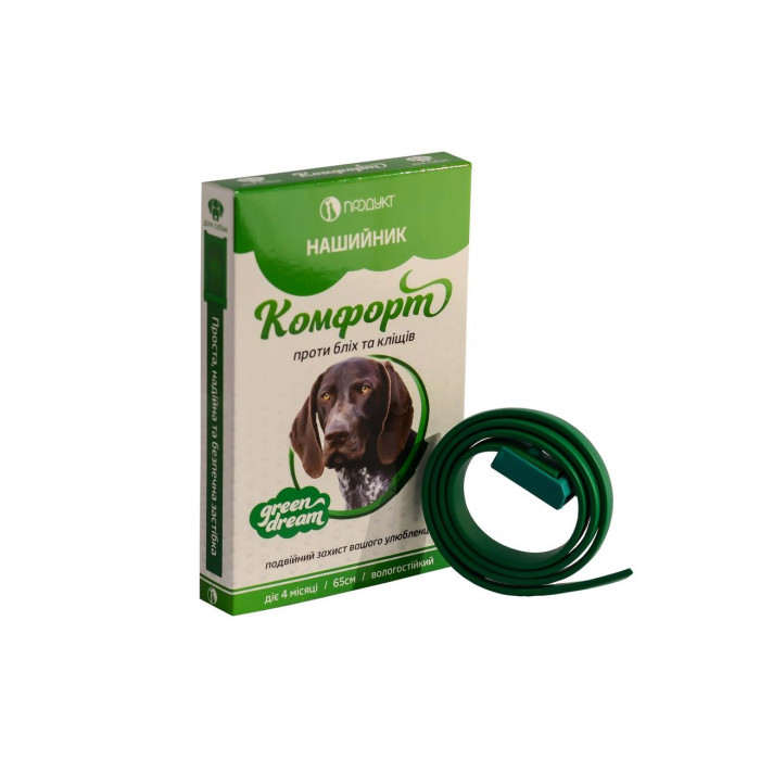 Ошейник против блох и клещей Комфорт для собак Green