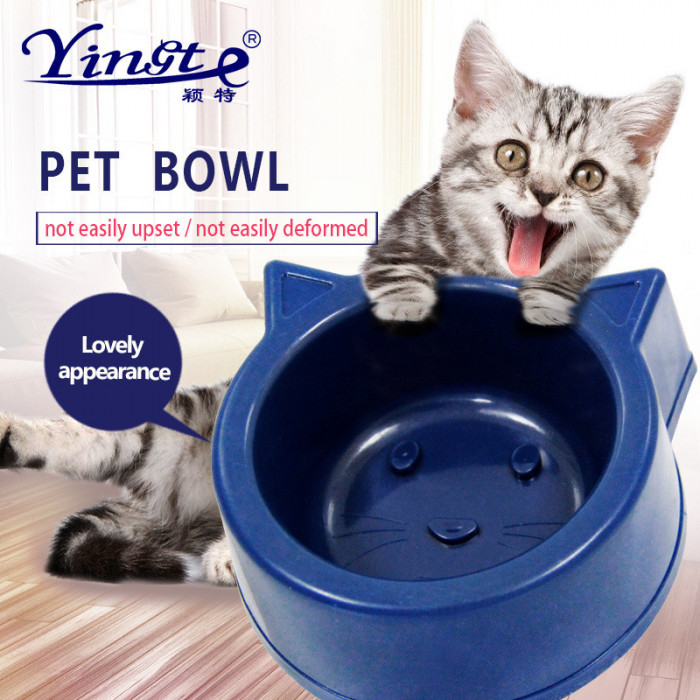 Миска пластиковая для кошек 13*13*5 см 100 мл Yingte синяя 13х13х5 см