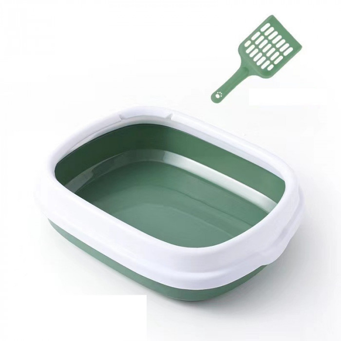 Великий лоток, туалет для котів та кішок з бортиком, різнокольоровий, розмір 48х40х14 см