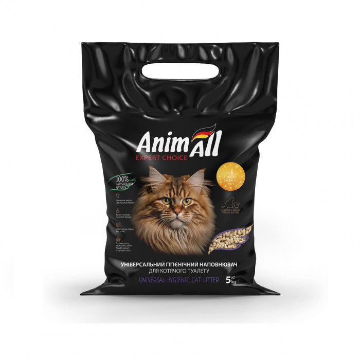 Наполнитель гигиенический универсальный для туалетов кошек ТМ AnimAll, 5 кг