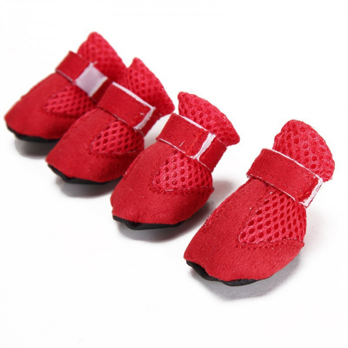 Літнє взуття для собак, сандалі "Сіточка", червоні, розмір 2