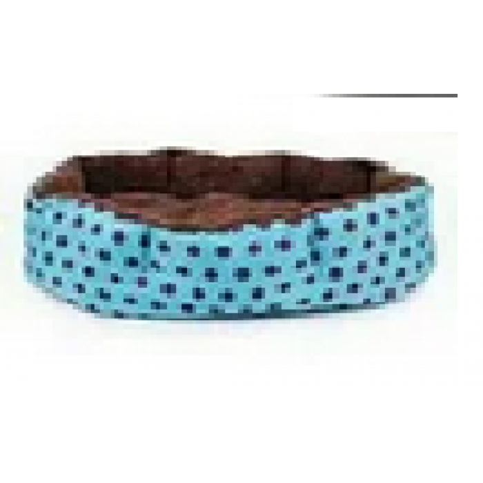 Лежанка в горошок для собак, блакитна розмір 38х30х10 м