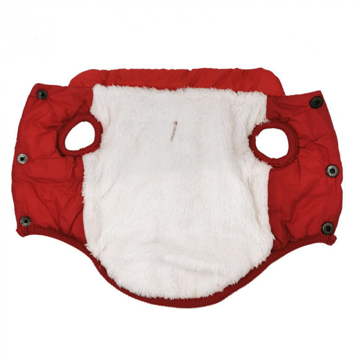 Зимняя теплая жилетка для собак на синтепоне "Vest", красная, размер S