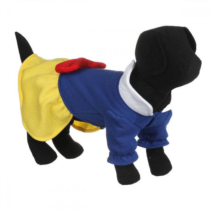 Зимова тепла сукня для собак на флісі "Ukraine", синьо-жовта, розмір XL