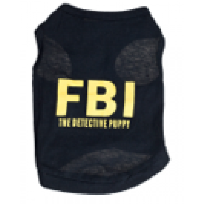 Літня майка для собак "FBI", чорна, розмір M