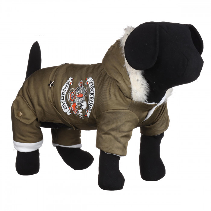 Осінньо-зимовий теплий комбінезон для собак "Pet&Baby DOG", хакі, розмір M