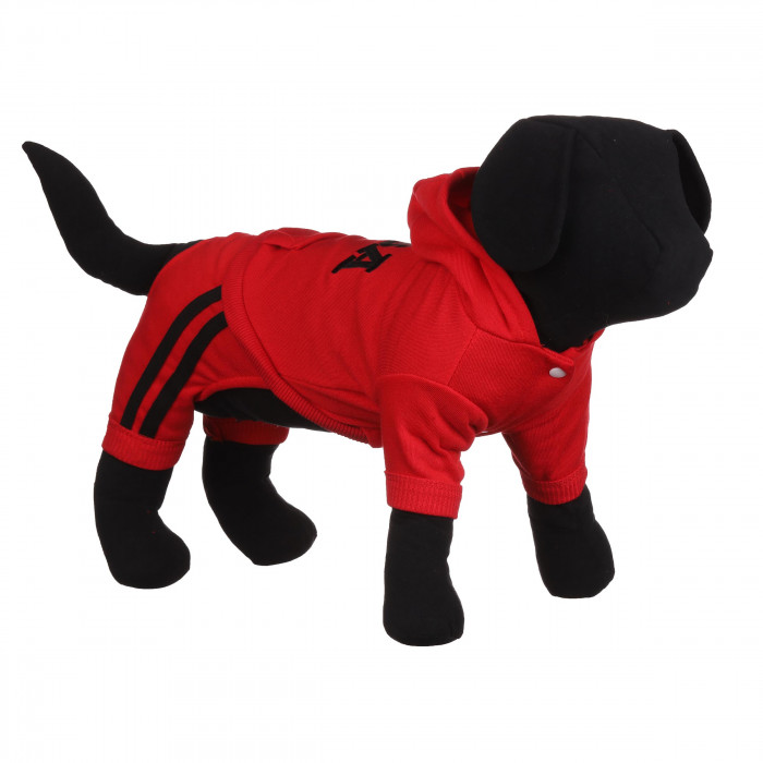 Теплий осінній спортивний костюм-комбінезон для собак "USA", червоний, розмір S