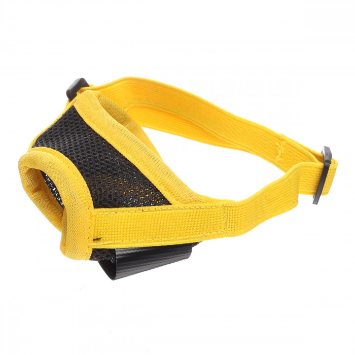 Регульований тканинний намордник для собак "Muzzle", жовтий, розмір L