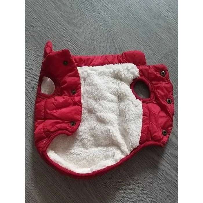 Зимова тепла жилетка для котів та кішок на синтепоні "Vest", червона, розмір XS