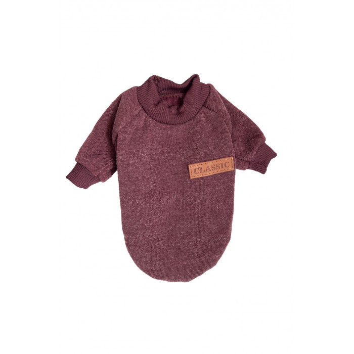 Осінньо-весняний джемпер для котів та кішок "Classic", вишневий, розмір XS