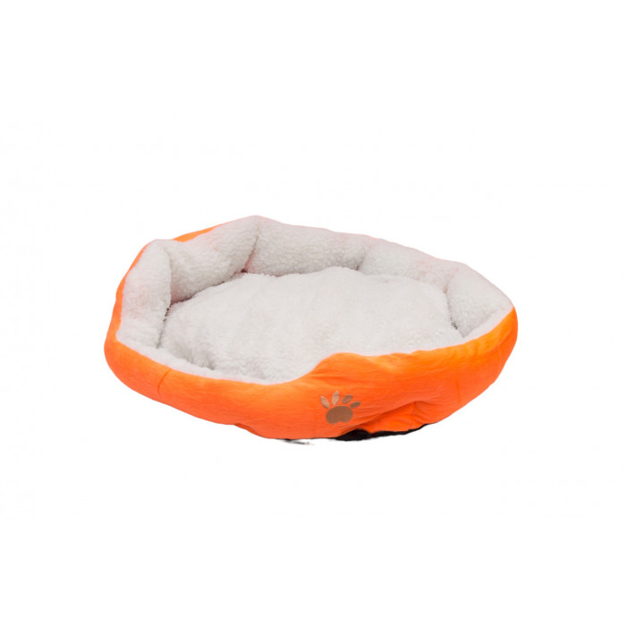 Бескаркасный лежак для котов и кошек "Pillow", оранжевый, размер 42х30х12 см
