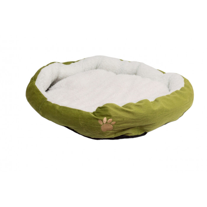 Бескаркасный лежак для котов и кошек "Pillow", зеленый, размер 42х30х12 см