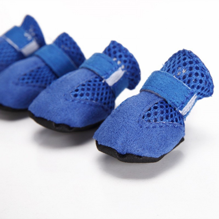 Літнє взуття для котів та кішок, сандалі "Сіточка", сині, розмір 3