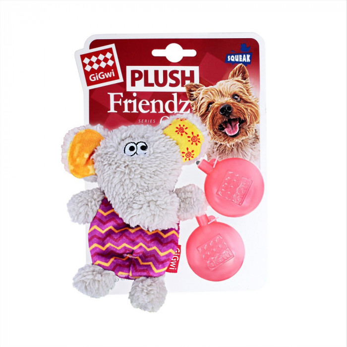 Игрушка для Собак Gigwi Plush Friendz Слон с пищалками